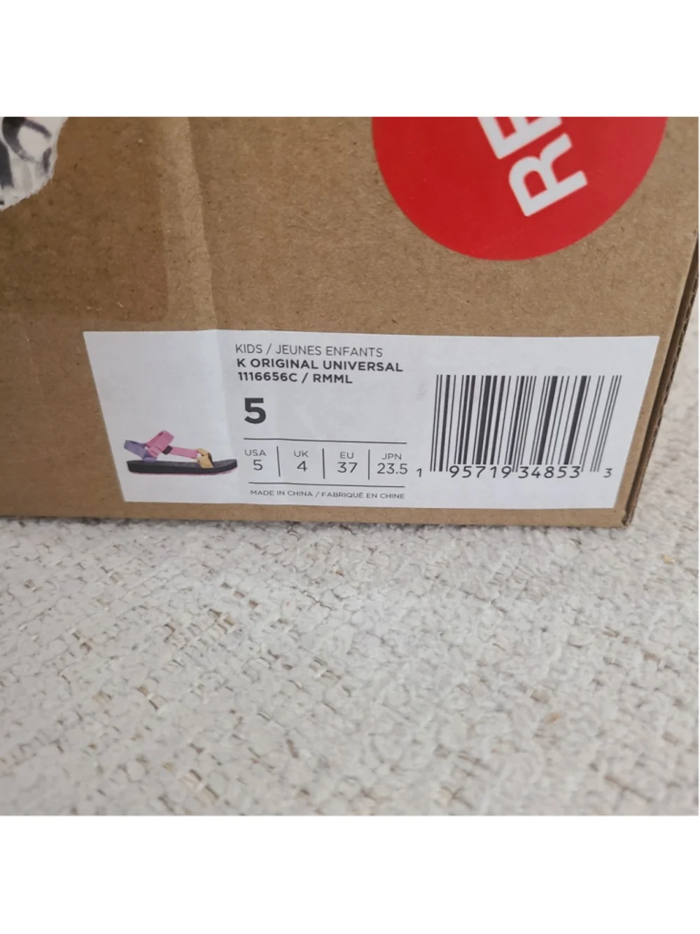 NEW TEVA ORIGINAL UNIVERSAL Strappy Sport Outdoor SANDALS Kids 5 Womens 6.5